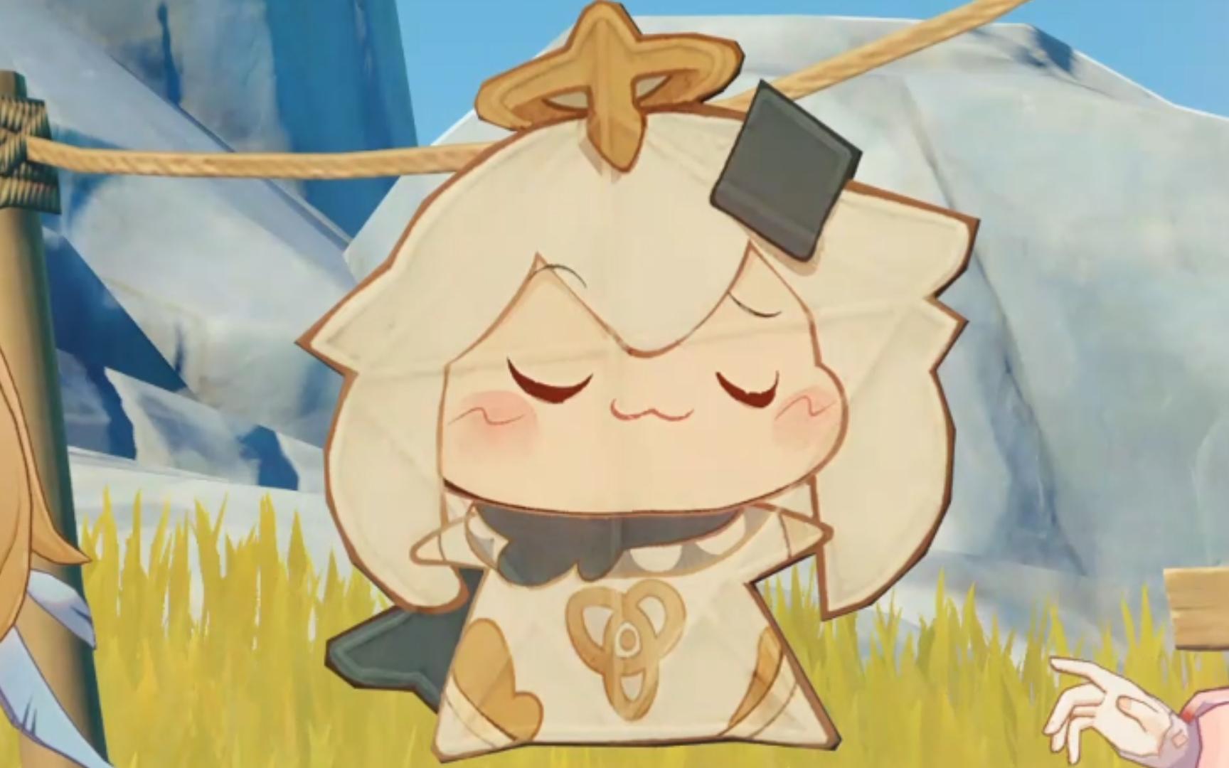 选风筝的时候决定让派蒙得意一次!