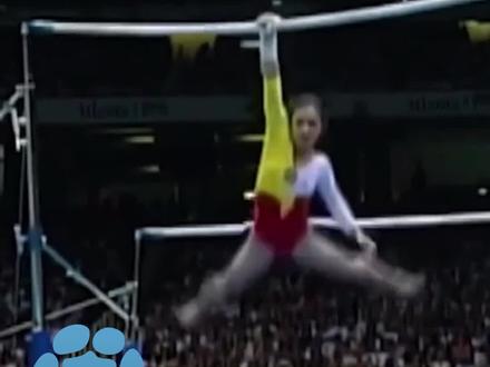 96年奥运经典一幕,刘璇单臂大回环接京格尔空翻,至今无人超越