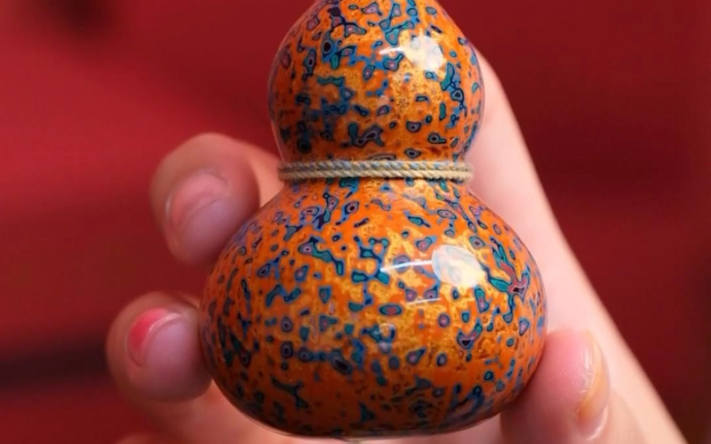 冬官大漆《金橙报瑞》葫芦挂件