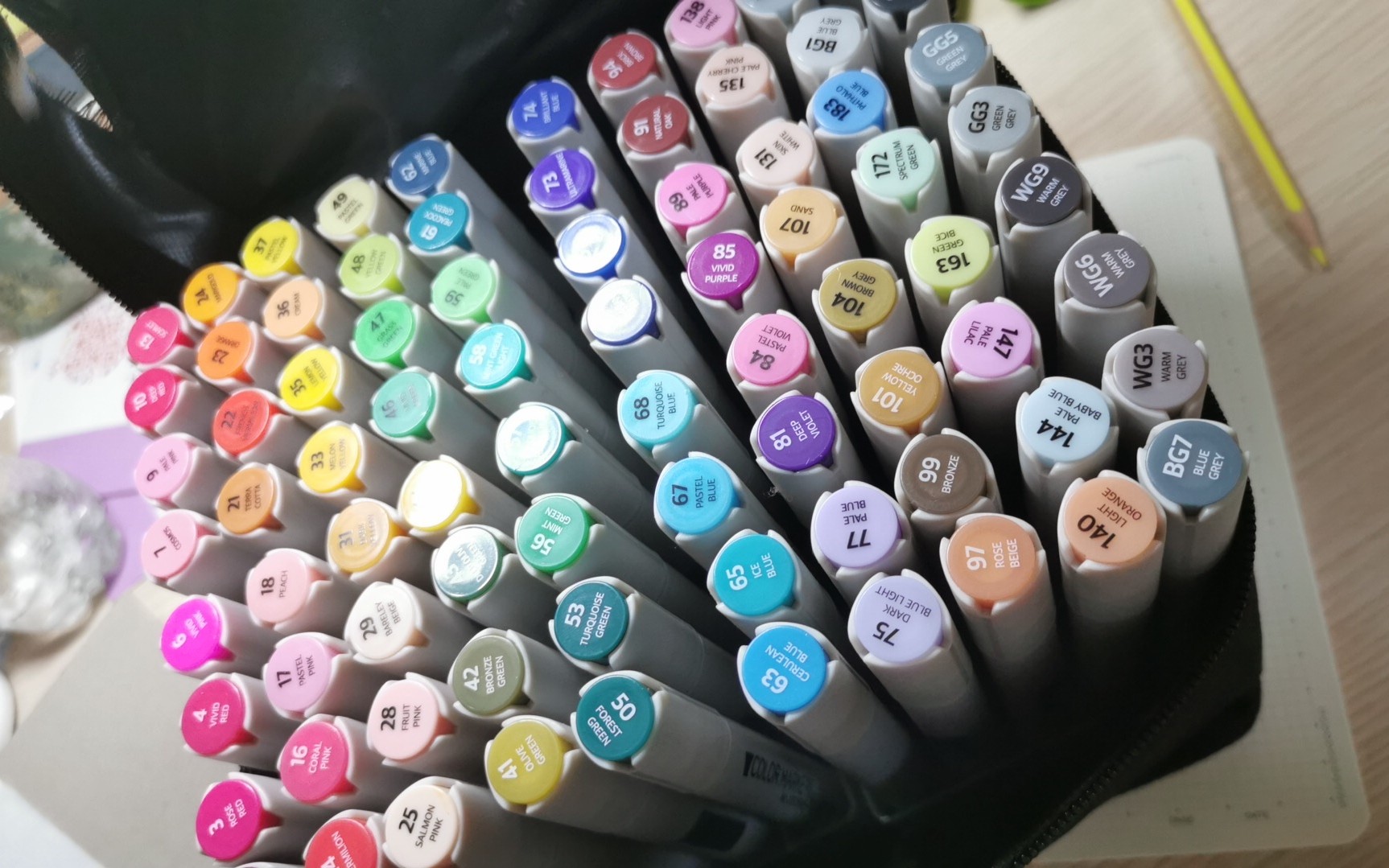 色卡申内利尔软头马克笔动漫80色