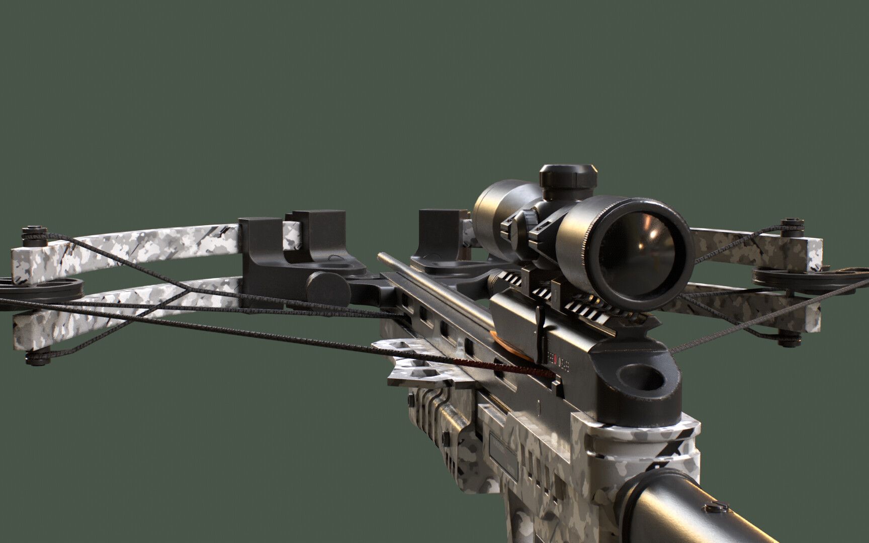 【3dmax建模】次世代古风武器"弓弩"高模布线卡线教学