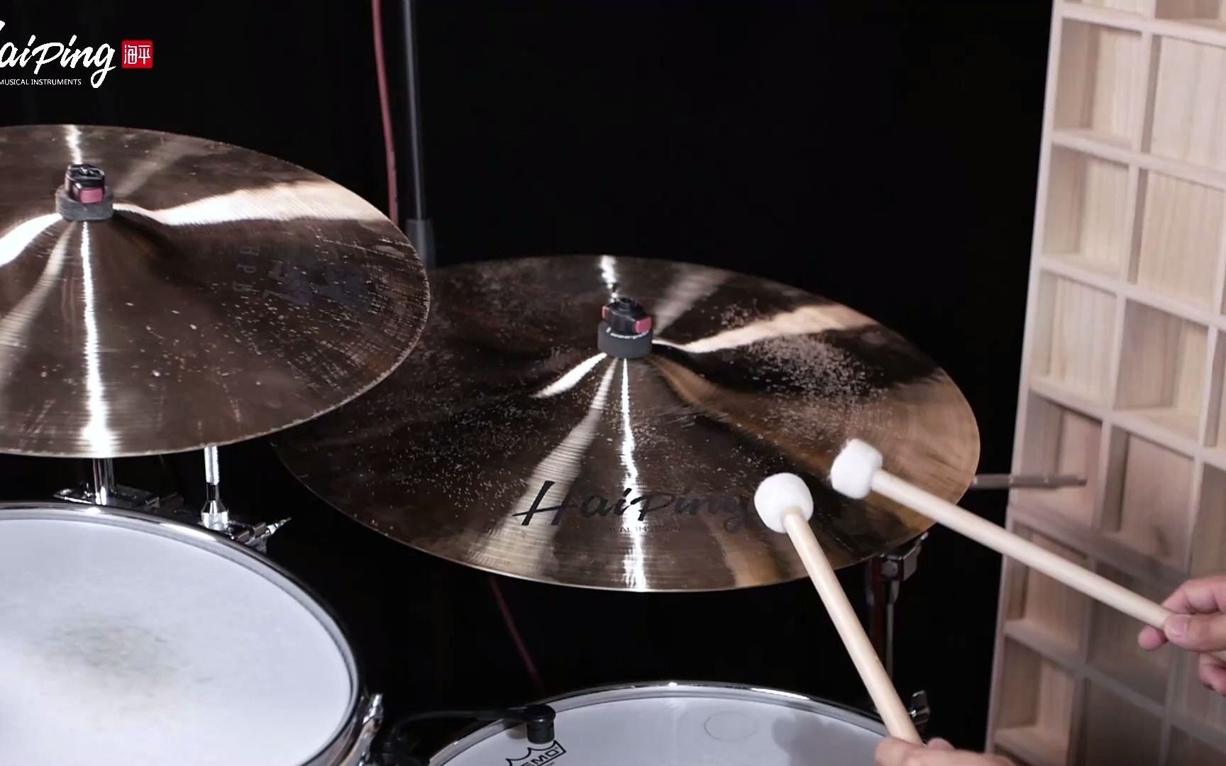 hpb系列叮叮镲ride20寸架子鼓爵士鼓演奏海平镲片试听手工镲武汉海平