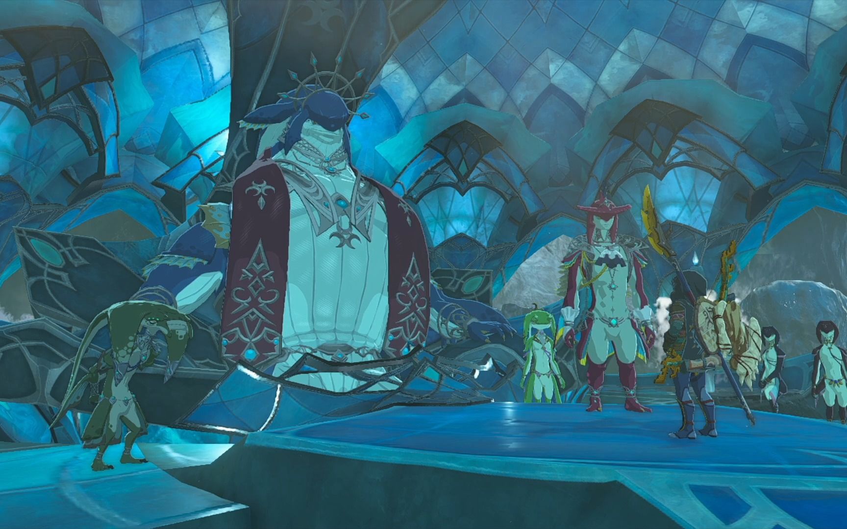 塞尔达传说:王国之泪 实况 p18最弱boss水之神殿解谜,还找到了塞尔达