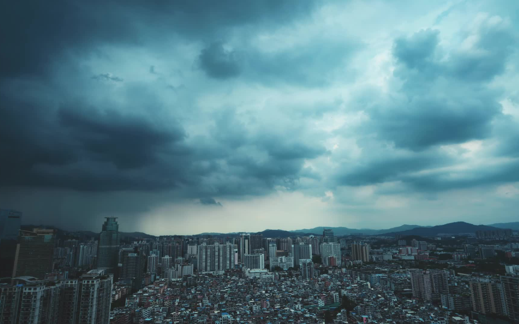 [图]广州日转夜延时，不小心记录下暴雨时刻