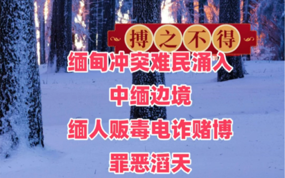 缅甸冲突难民涌入中缅边境缅人贩毒电诈赌博罪恶滔天哔哩哔哩bilibili