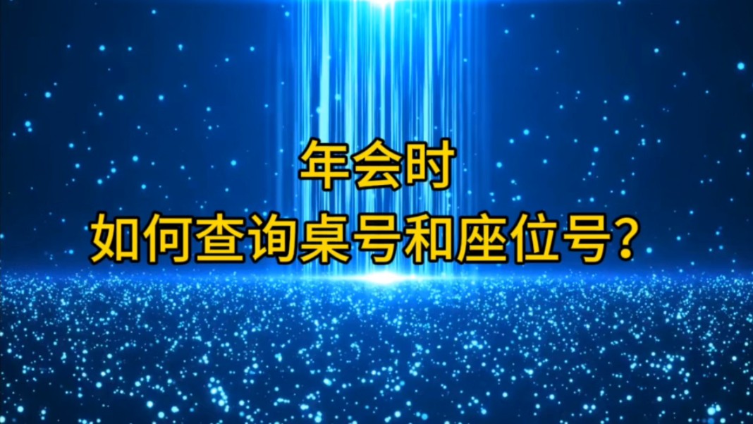 年会时如何查询桌号和座位号?哔哩哔哩bilibili