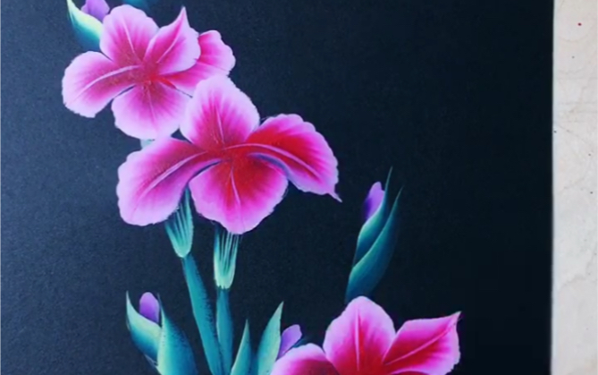 花悦颜排笔彩绘基础调色 花悦颜排笔彩绘作品花悦颜绘画 花悦颜丙烯画