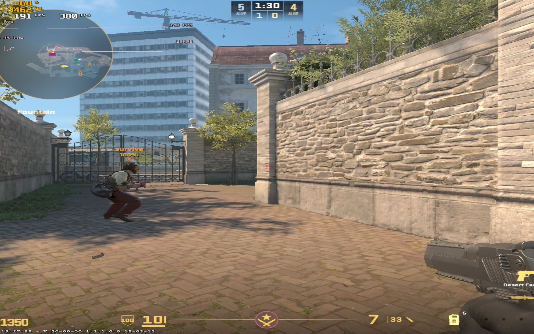 [cs2]移动端1650保留阴影画质全低,地图overpass地图官匹竞技低端局