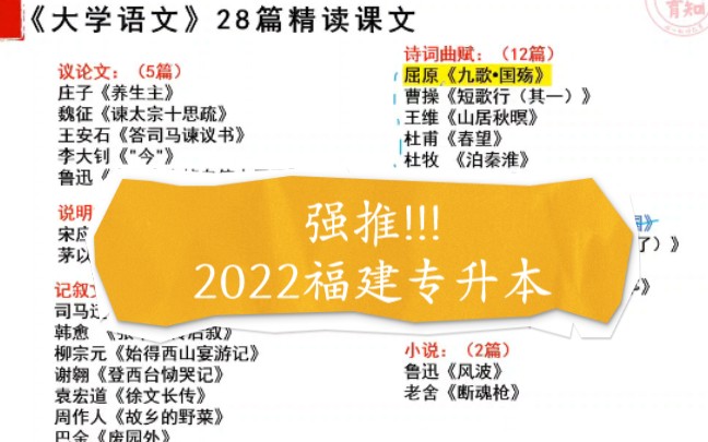 [图]看了提十分/2022福建专升本大学语文冲刺课（上）