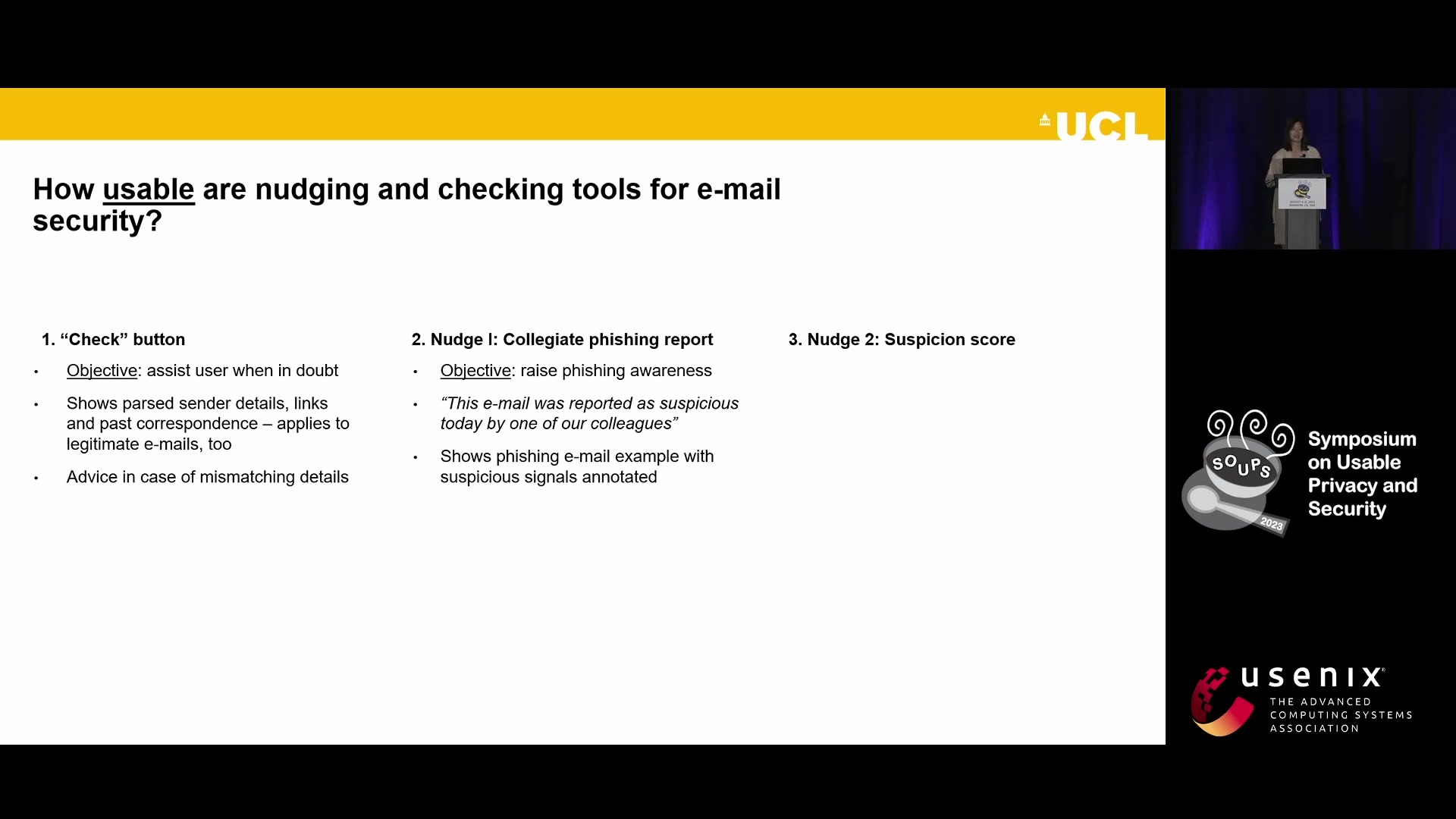 SOUPS 2023  Checking, nudging or scoring? Evaluating email user security哔哩哔哩bilibili