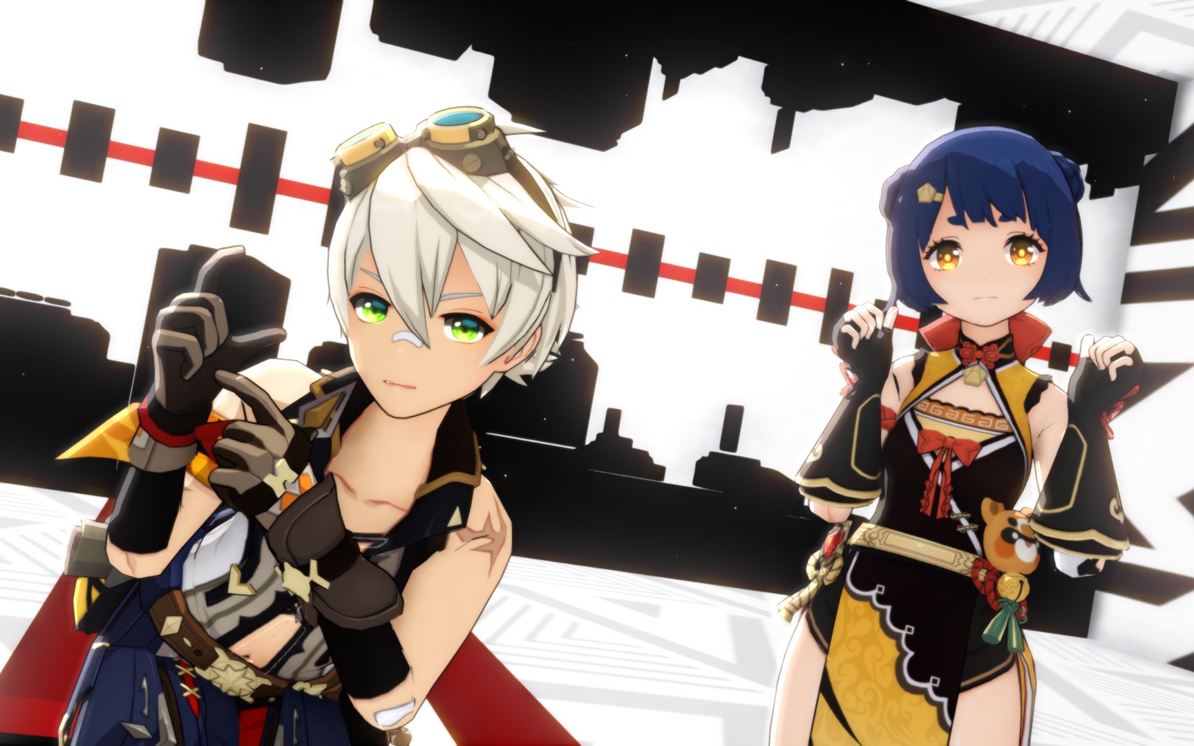 【原神mmd】双火组的roki(班尼特/香菱)_哔哩哔哩_bilibili