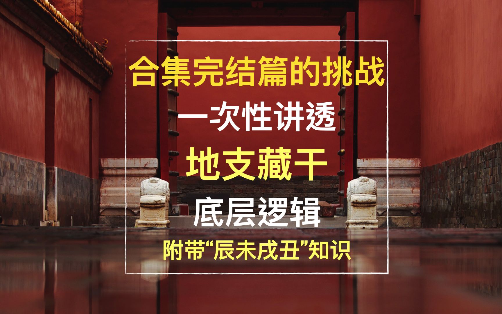 19.挑战全网最透彻的地支藏干底层逻辑教学哔哩哔哩bilibili