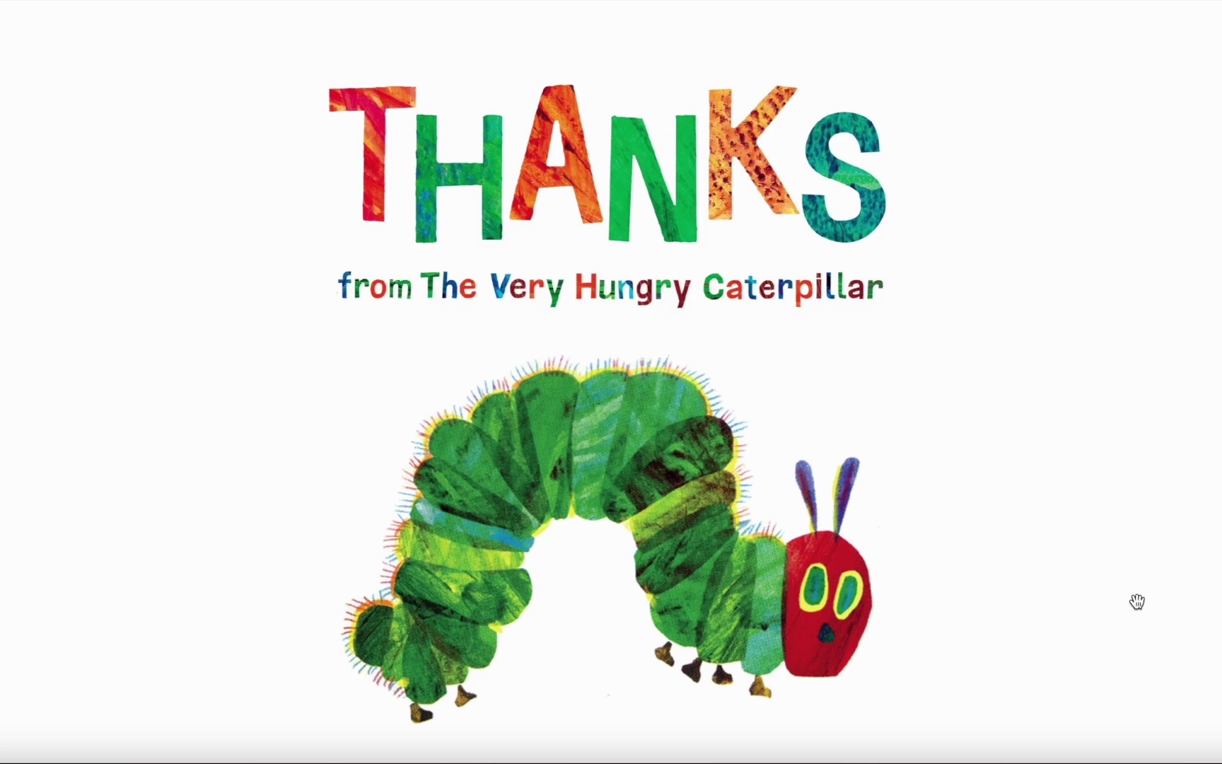 [图]Thanks from the very hungry caterpillar 好饿好饿的毛毛虫对你说谢谢 中英双语 原版英文绘本