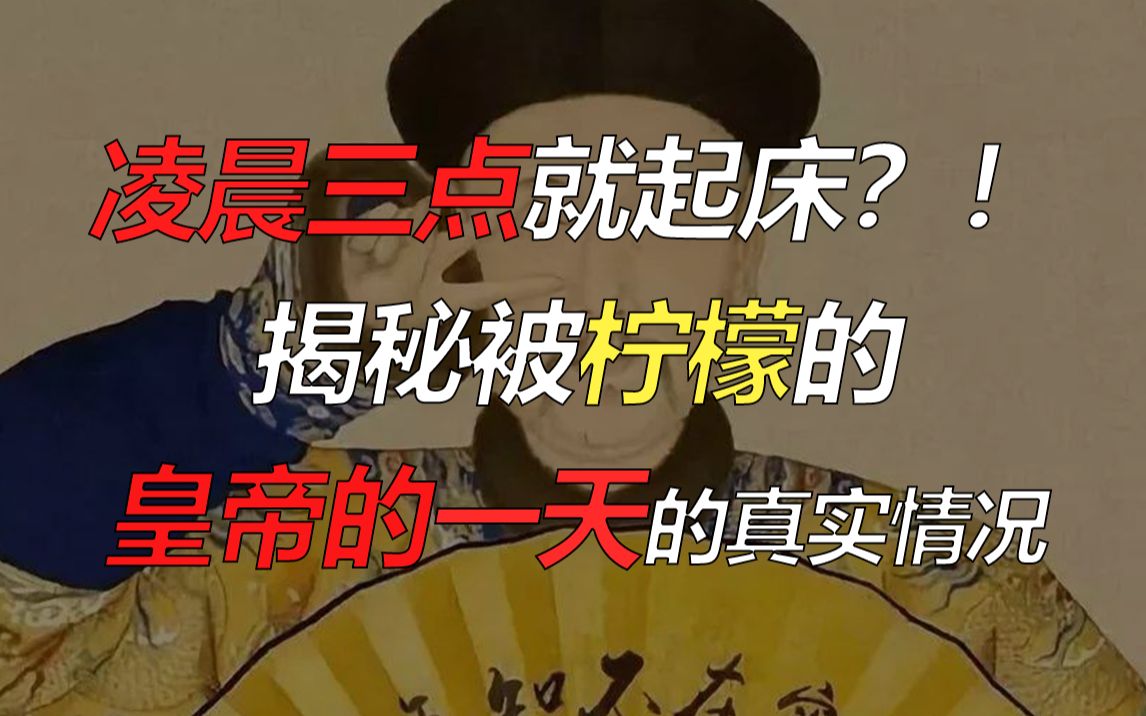 【超纲知识点】凌晨三点就起床?!揭秘被柠檬的皇帝的一天的真实情况!哔哩哔哩bilibili