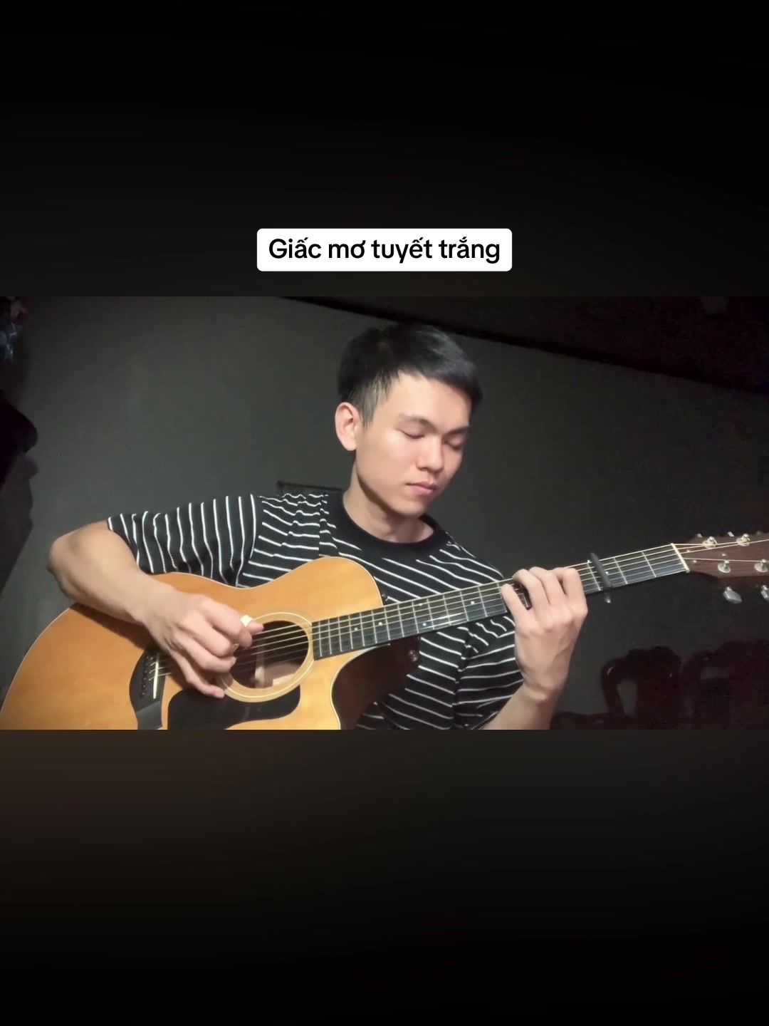 Giấc m桠tuyết trắng guitar solo fingerstyle哔哩哔哩bilibili