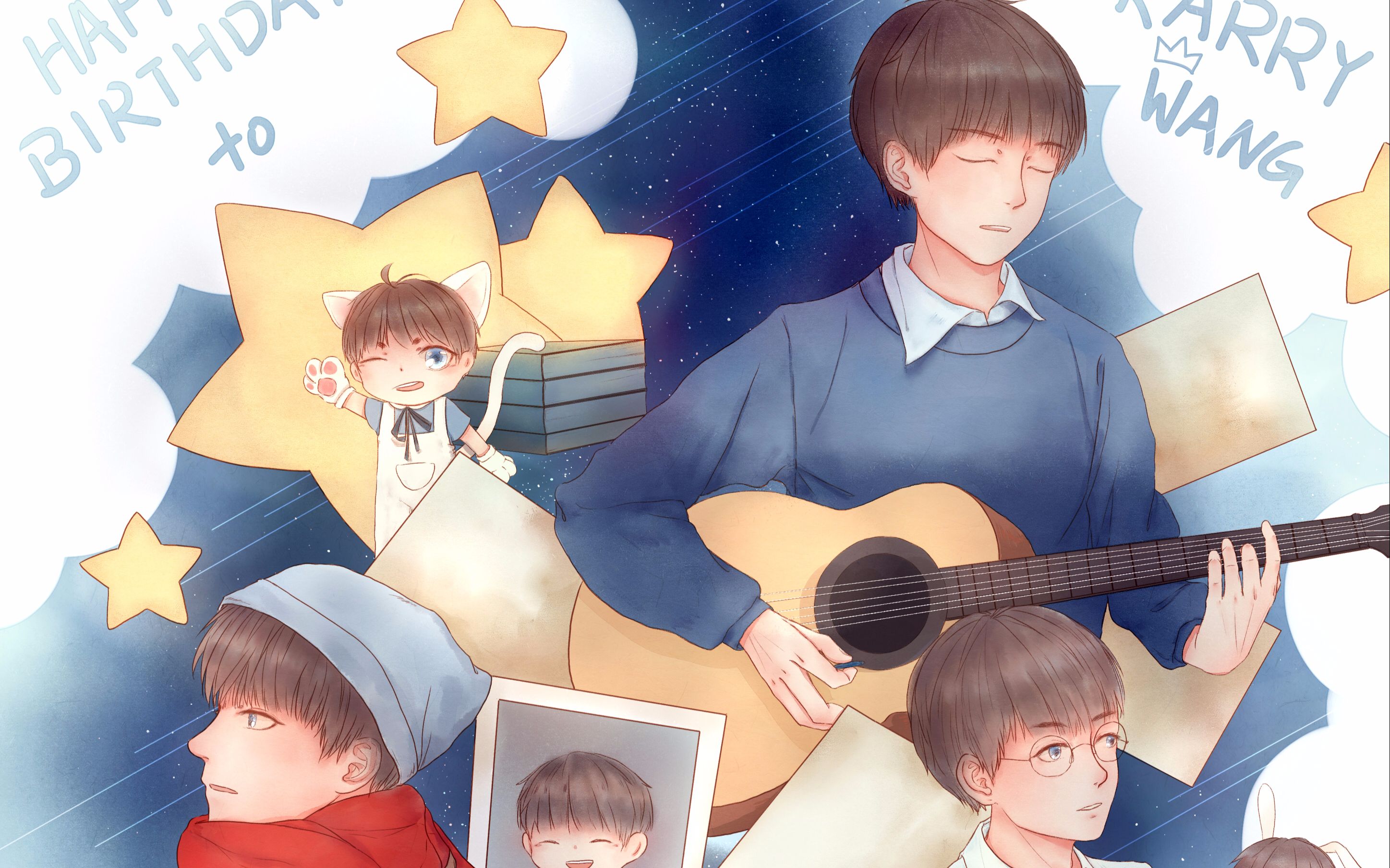 【板绘】王俊凯17岁生贺过程(线稿)_哔哩哔哩 (゜-゜)つロ 干杯~-bili