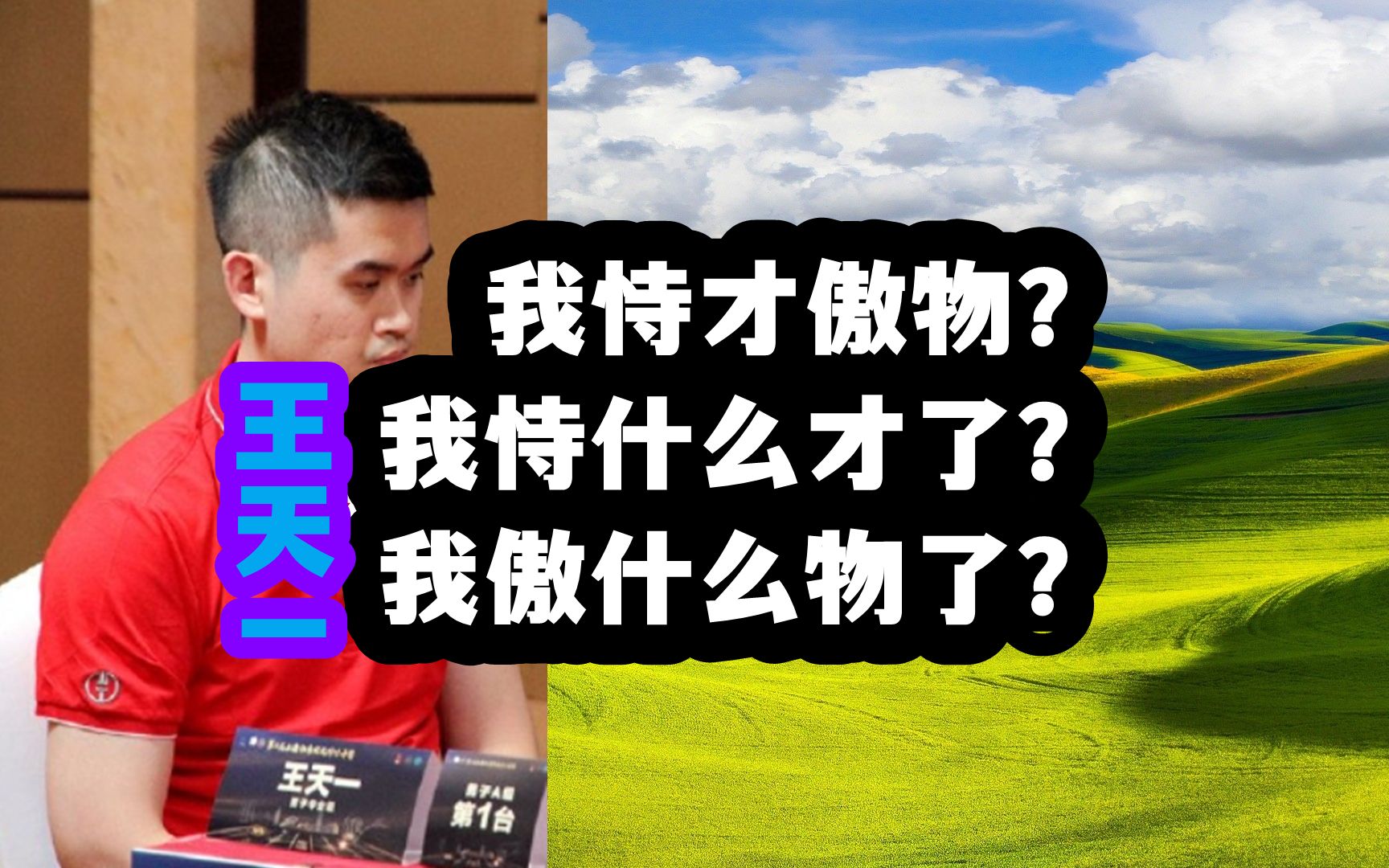 王天一:我恃才傲物?我恃什么才了?我傲什么物了?哔哩哔哩bilibili