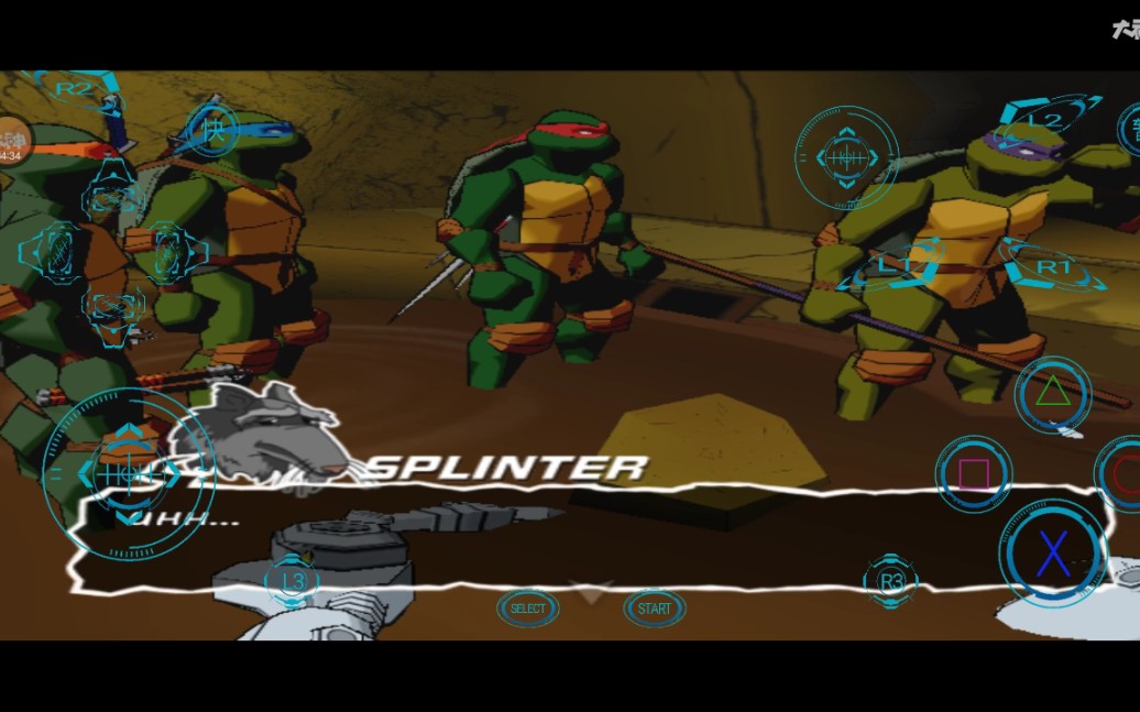 ps2忍者神龟一代试玩 比电脑上好操作