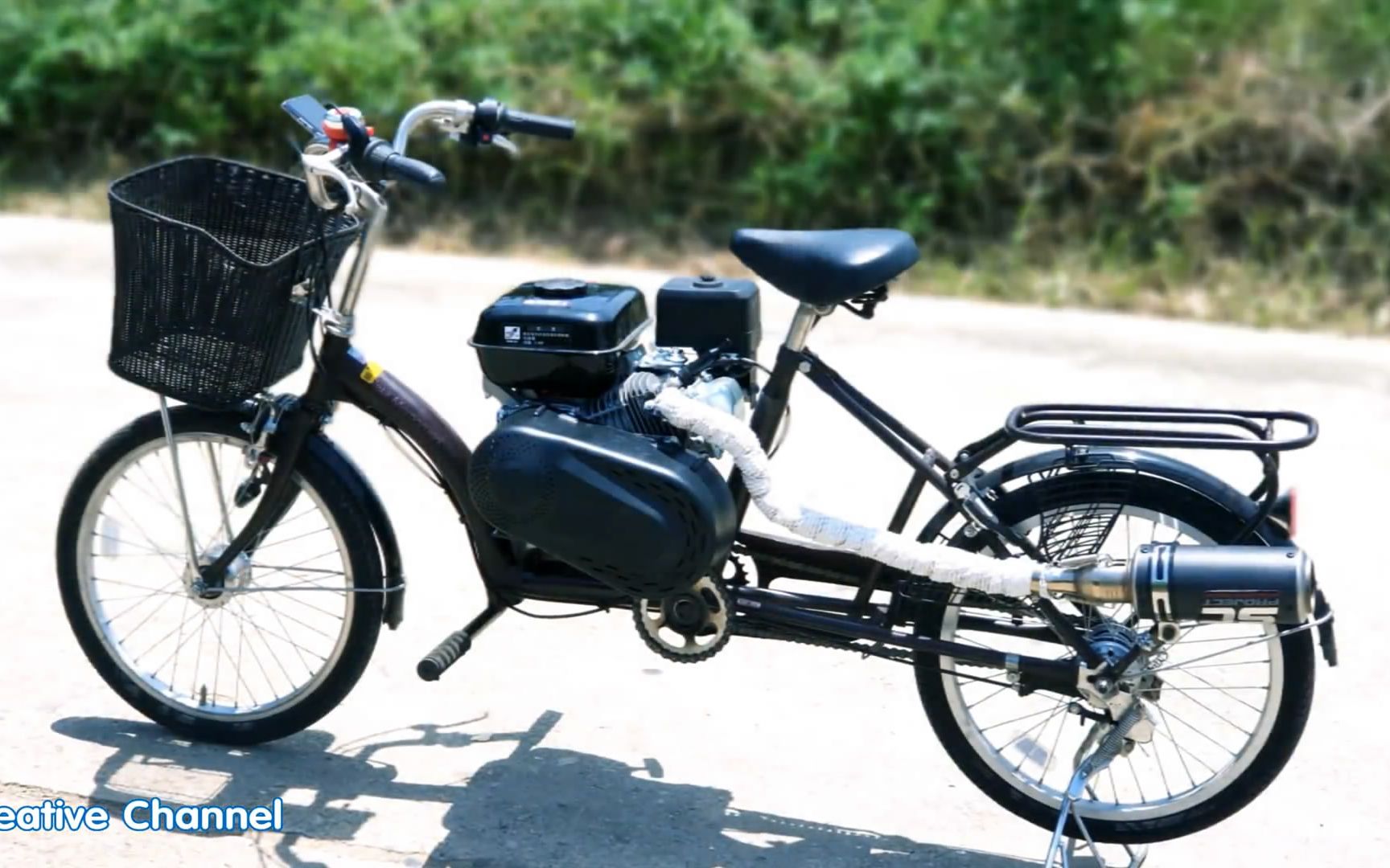 搬运改装一台200cc燃油自行车