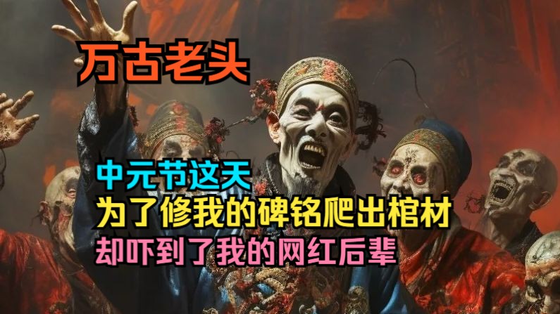 [图]中元节这天，为了修我的碑铭爬出棺材，却吓到了我的网红后辈