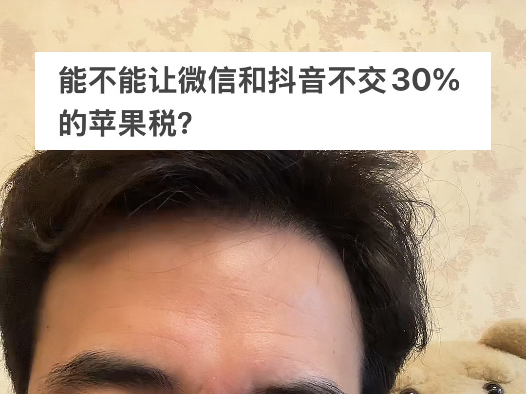 能不能让微信和抖音不交30%的苹果税哔哩哔哩bilibili