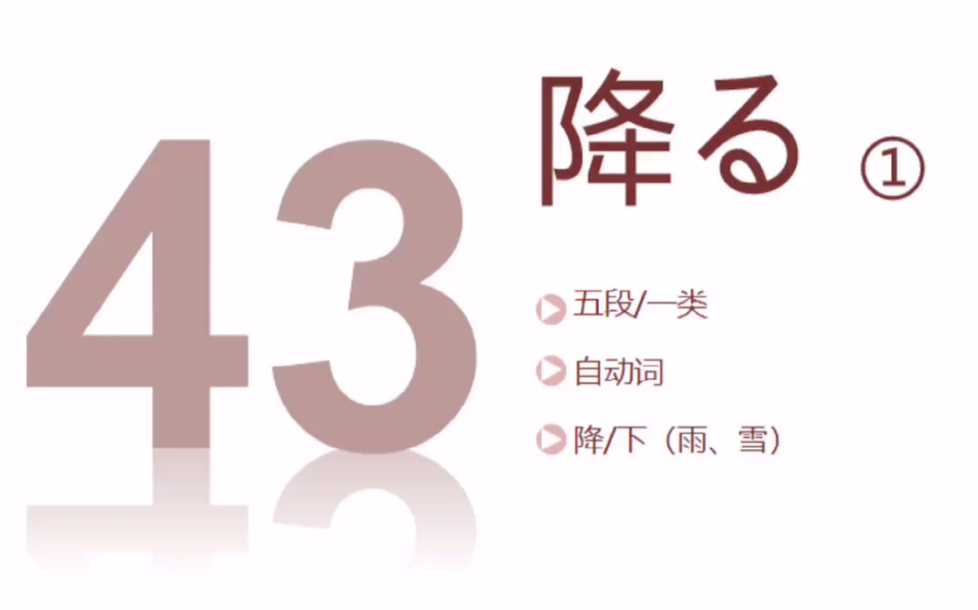 日语动词学习43 降る哔哩哔哩bilibili