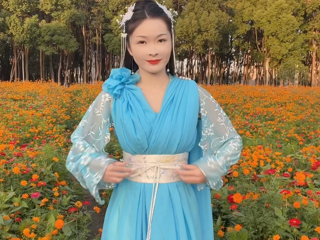 丝巾变古装 丝巾做的古装仙女裙0269♀15前后都好看哦99