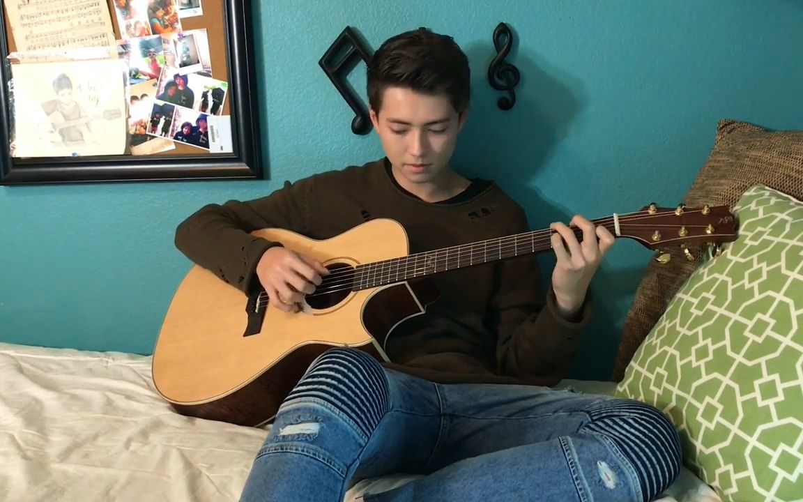 【指弹吉他】andrew foy翻弹 五十度黑主题曲i dont wanna live