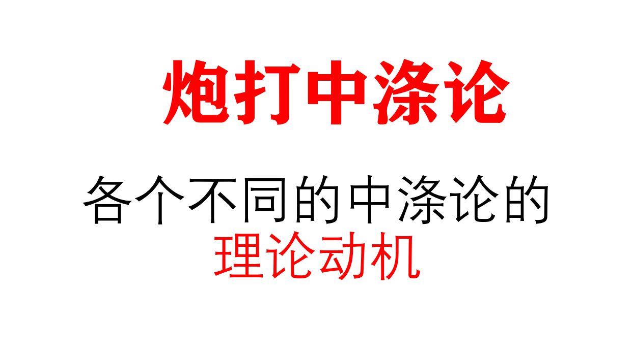 【炮打中涤论】各个不同的中涤论的理论动机哔哩哔哩bilibili