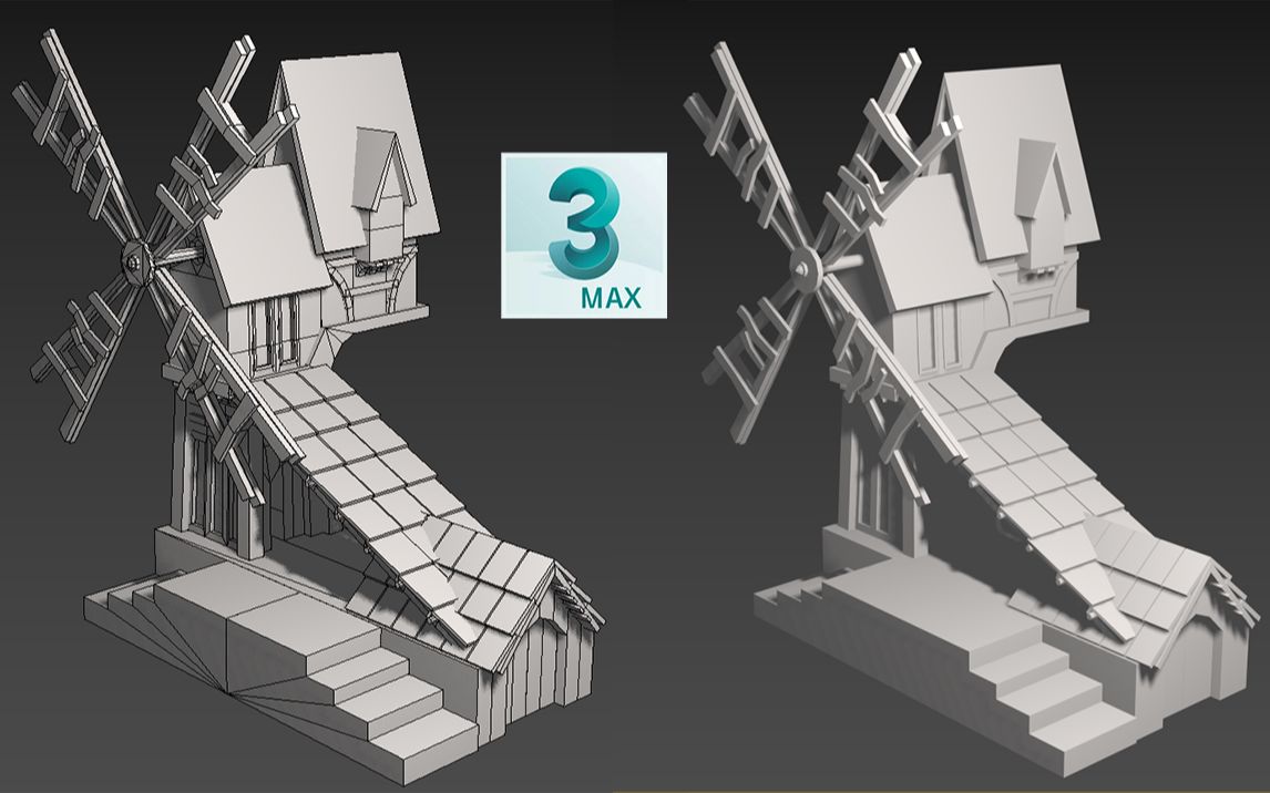 3dmax场景模型制作,教你正确的布线和比例结构技巧