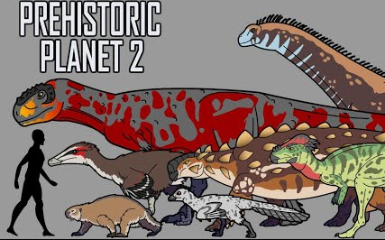 [图]史前星球，部分恐龙体型比较（已翻译）@刺猬字幕组 PREHISTORIC PLANET 2 - Animated Size Comparison