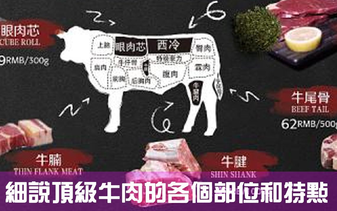 细说顶级牛肉的各个部位和特点哔哩哔哩bilibili