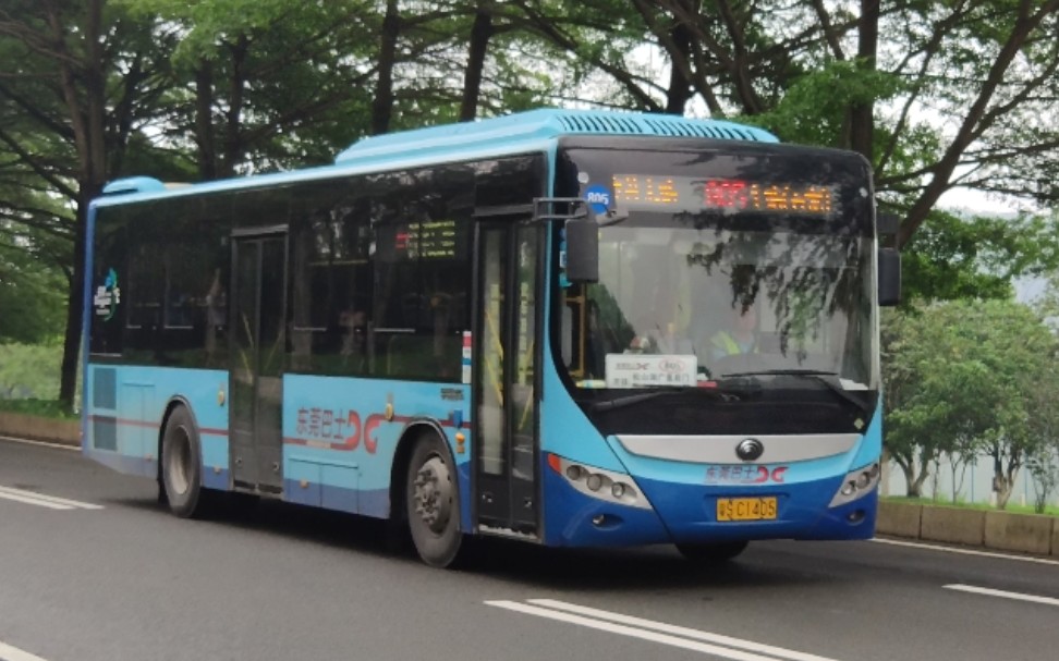 [怀旧向]东莞巴士zk6105chevnpg4(气电混动h10)车型高速进站_哔哩哔哩