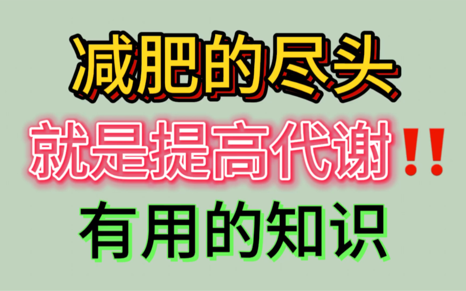 减肥的尽头就是提高代谢,8个提高代谢的方法,一定要知道!哔哩哔哩bilibili