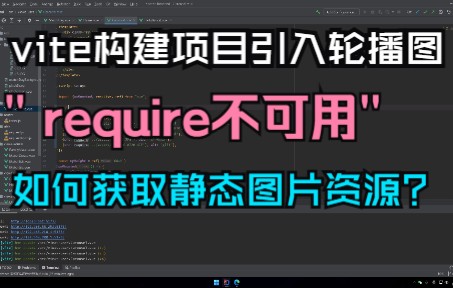 vite构建项目引入轮播图,require不可用,如何获取静态图片资源哔哩哔哩bilibili