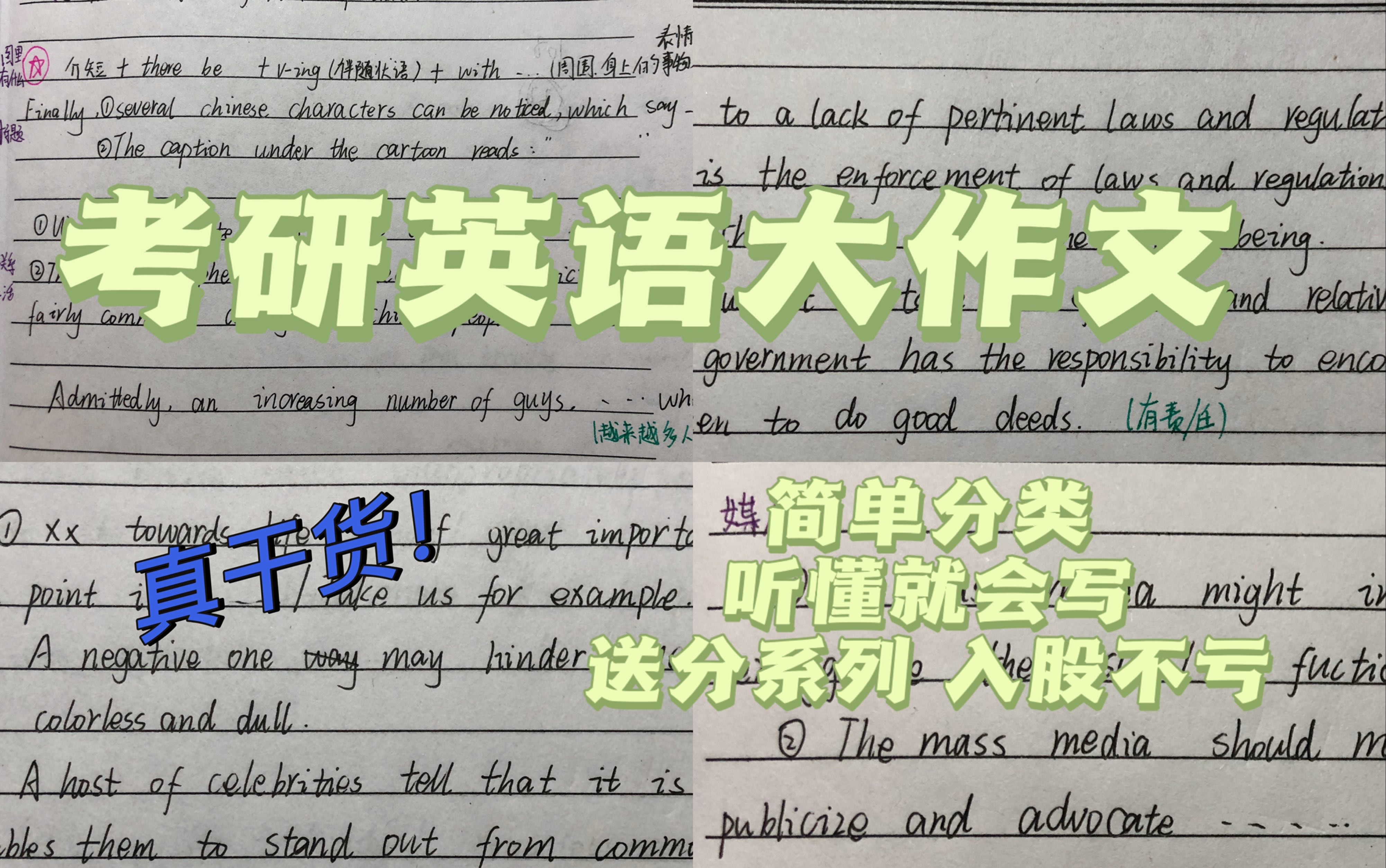 考研英语大作文/建议收藏 别错过送分系列 看完即可上手高分作文哔哩哔哩bilibili