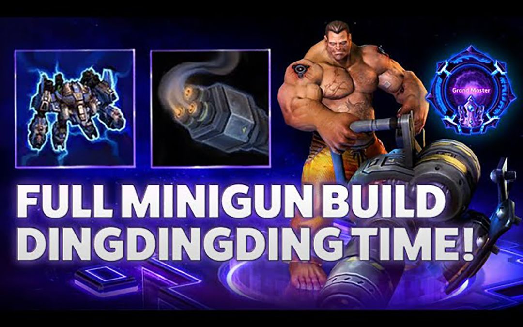 泰凯斯 Tychus Odin  FULL MINIGUN BUILD DINGDINGDING TIME!  Grandmaster电子竞技热门视频