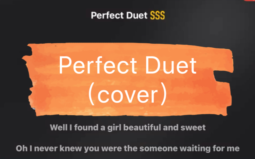 [图]【翻唱Perfect Duet】 Original by Ed Sheeran.