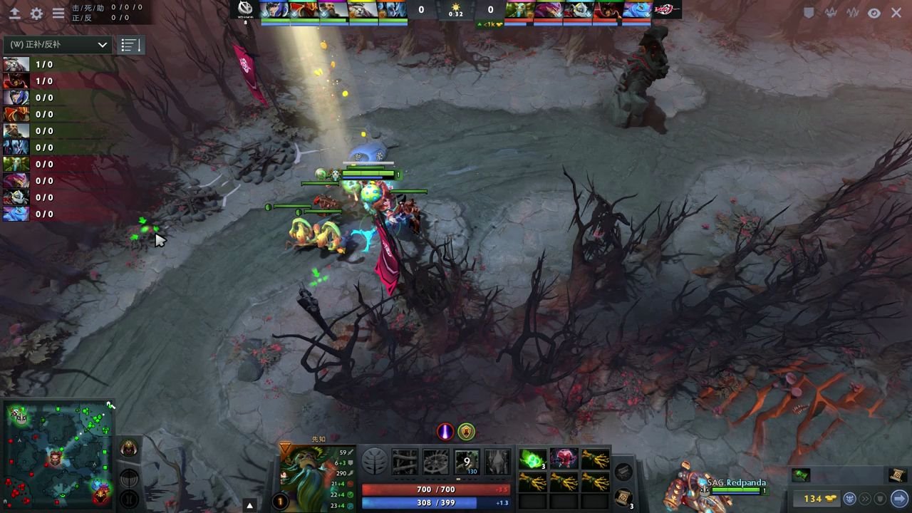 【dota2追浪逐杀】圣子华炼先知第一视角,带线牵制,变速反打!