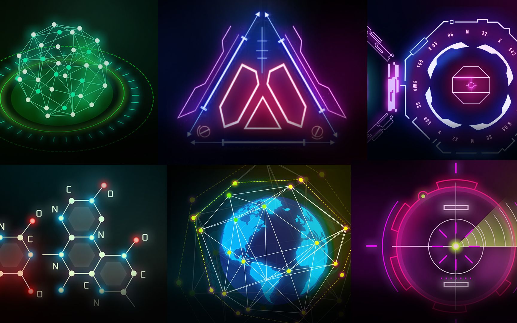 500种赛博朋克风格特效合成元素ae模板_哔哩哔哩_bilibili