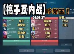 Download Video: 【搞子瓦内战】吵架王！弹幕纯享！24.06.27