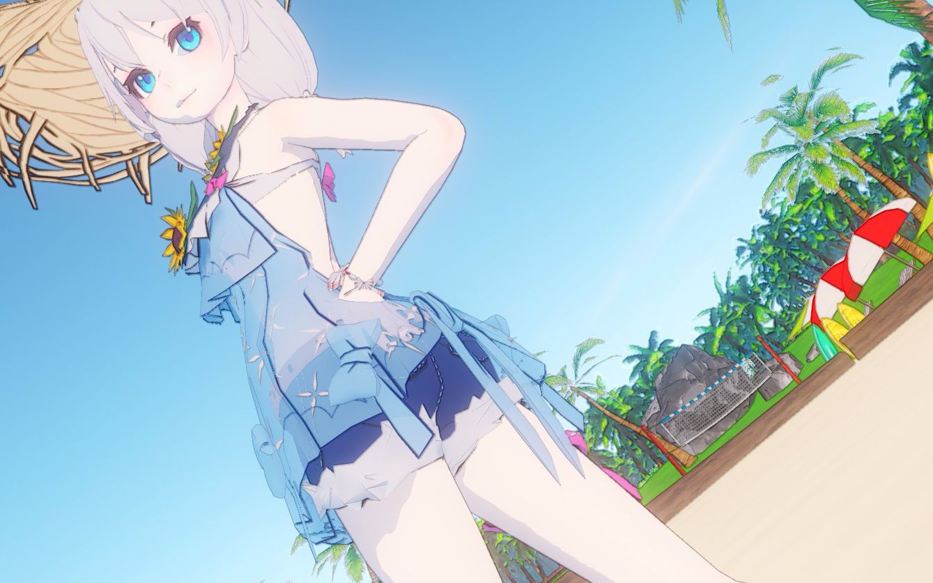 泳装德丽莎,清新2d风渲染_哔哩哔哩 (゜-゜)つロ 干杯~-bilibili