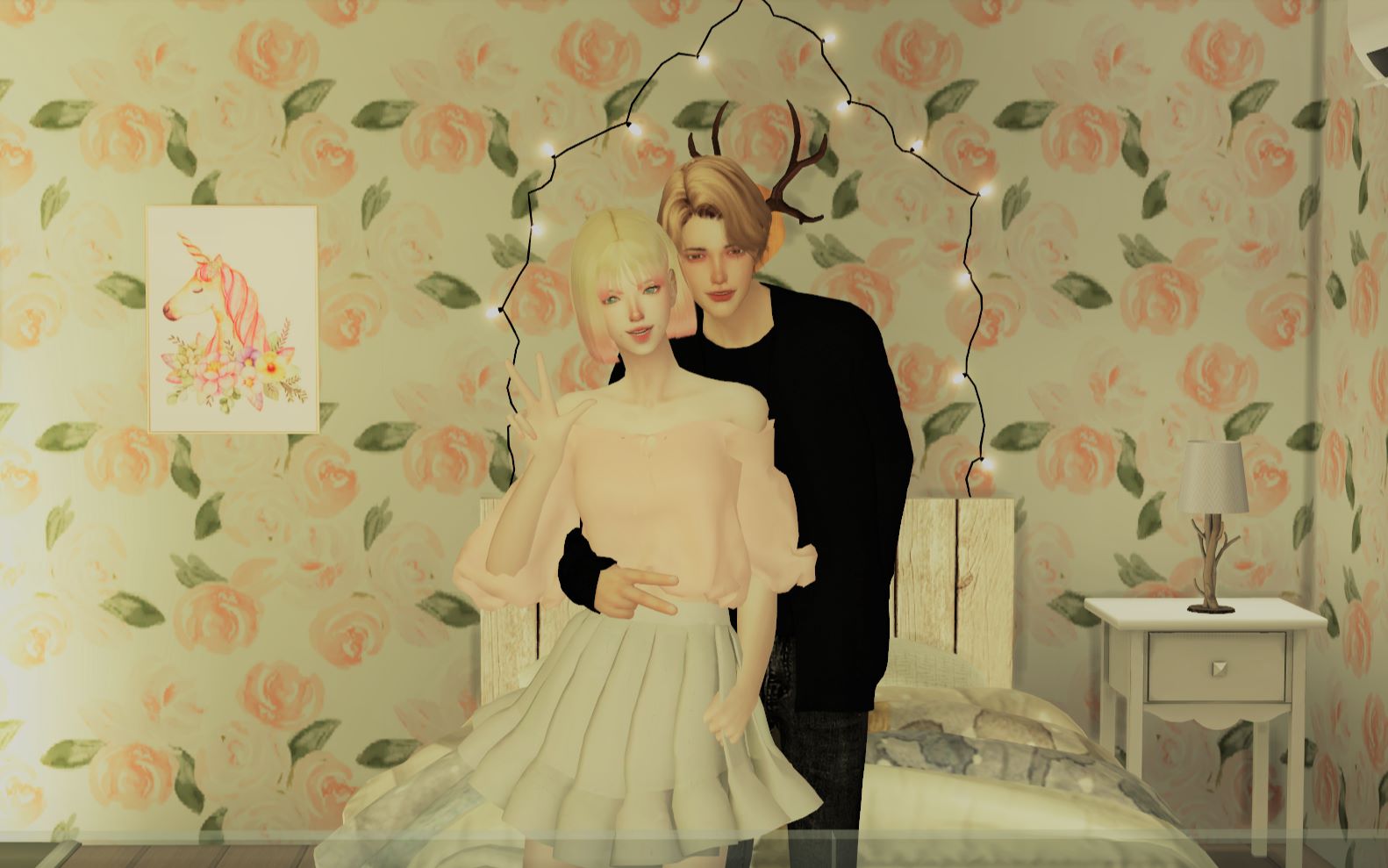 模拟人生4速建视频 情人节特辑 适合情侣居住的小房子(没有外装)或许