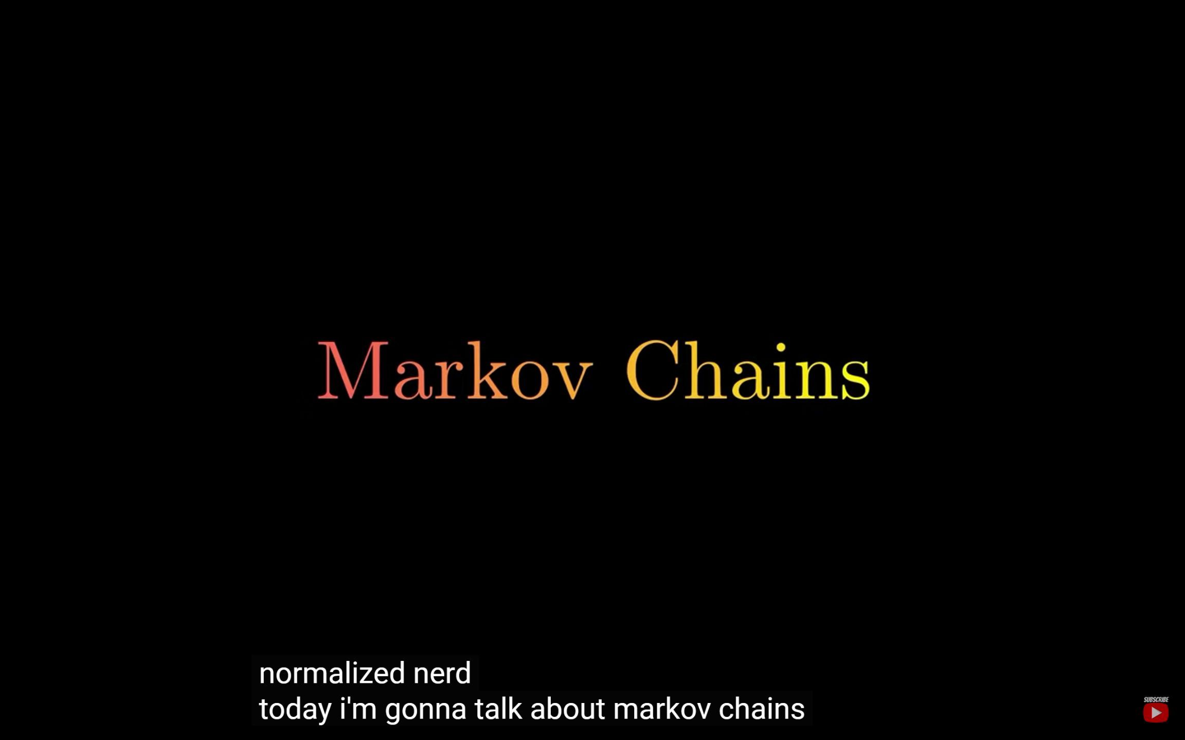 【英文字幕】马尔可夫链Markov Chains Clearly Explained! Part  1哔哩哔哩bilibili