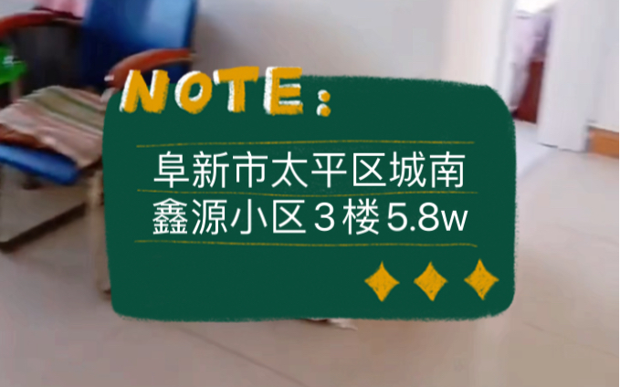阜新市太平区城南鑫源小区3楼5.8w#阜新#阜新二手房#鹤岗房子