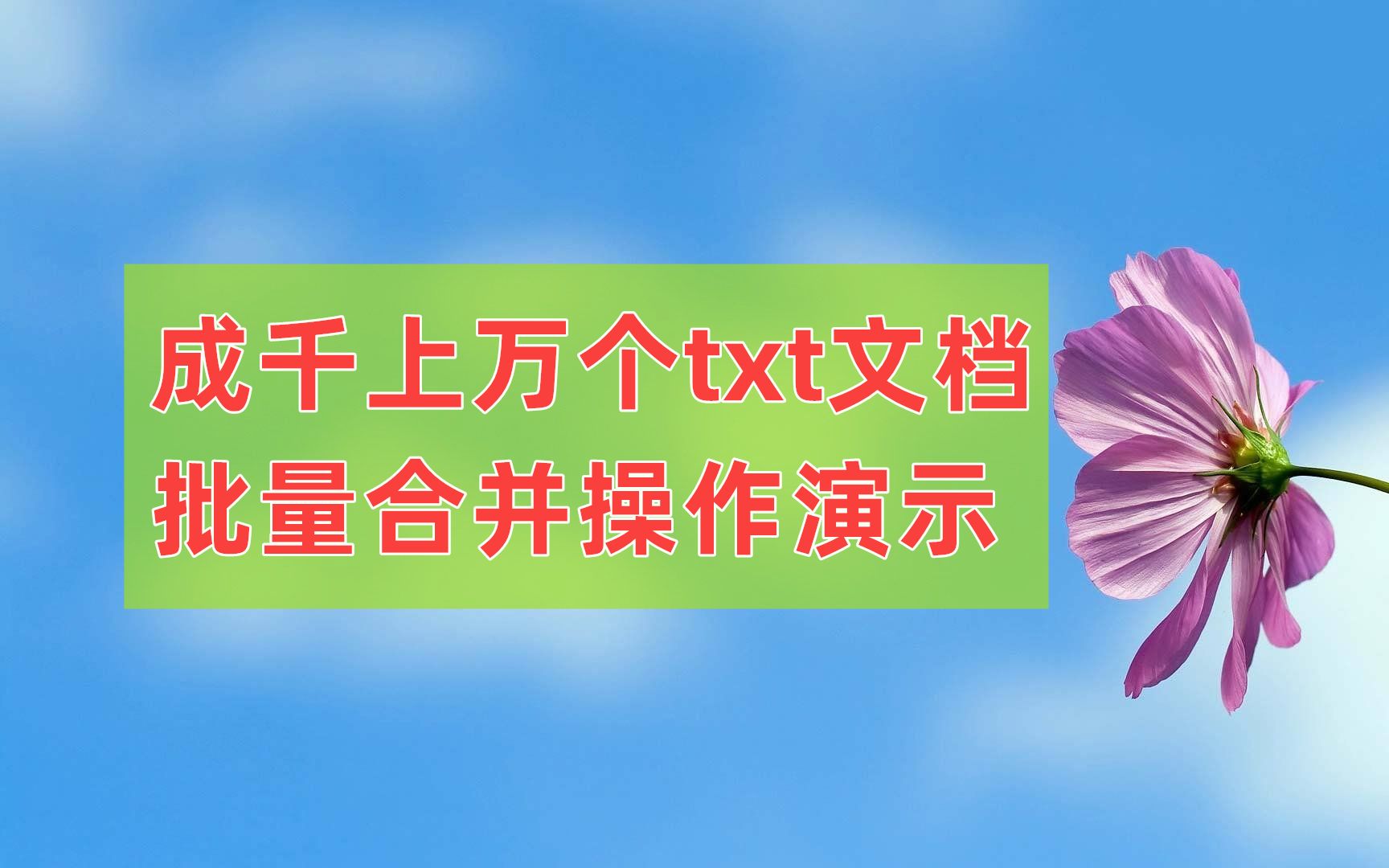 txt文档批量合并操作演示【视频录像】很详细的操作步骤哔哩哔哩bilibili