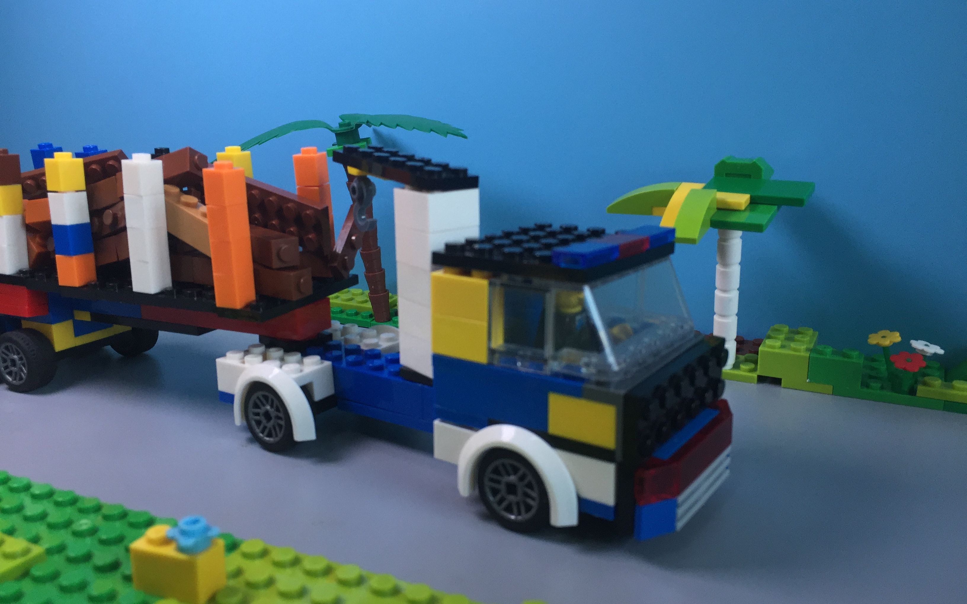 lego 乐高玩具 diy 木材运输车 timber transport wagon 光头强都想要