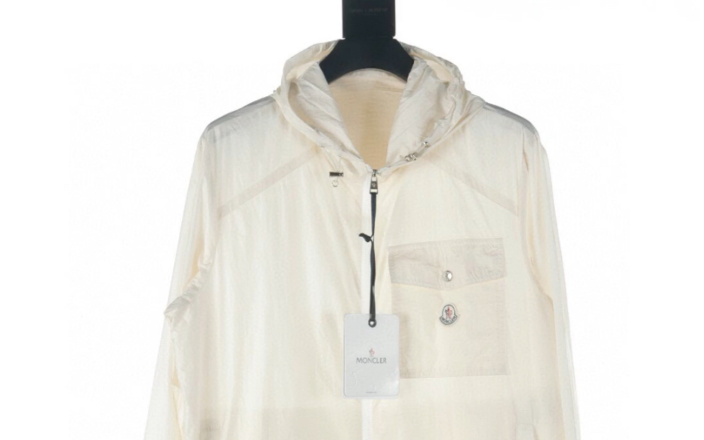推荐高仿moncler蒙口口袋徽标字母防晒服外套