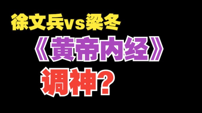 [图]徐文兵vs梁冬：《黄帝内经》心意调神