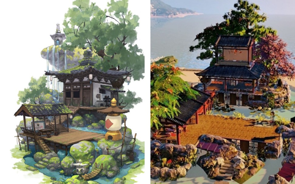 一梦江湖家园装修仿建罗小黑战记无限师父的房子